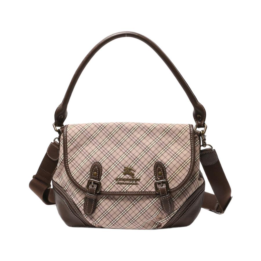 バーバリーブルーレーベル ノバチェック スカート ピンクブラウン ベルト付 36 BURBERRY ブルーレーベル ピンクブラウン バーバリーブルー