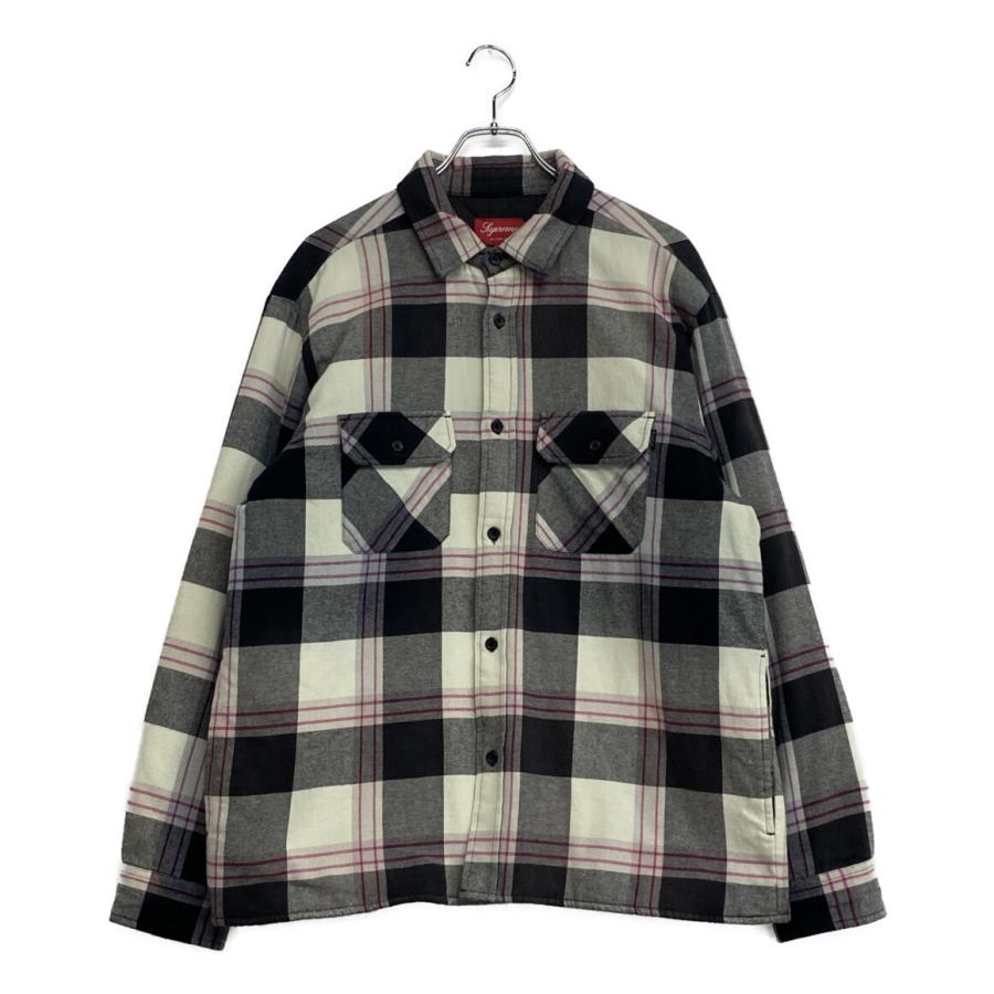 シュプリーム シャツジャケット Quilted Flannel shirt JKT 20FW