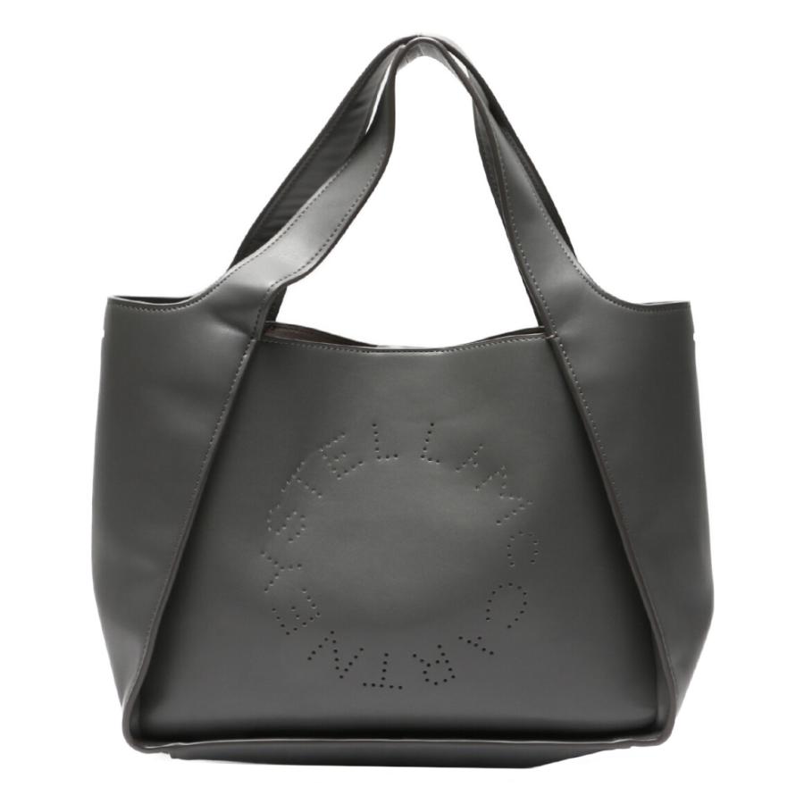 新品　Stella McCartney グレー ハンドバッグ　2way バッグ ステラマッカートニー 2wayショルダーバッグ gray パンチング