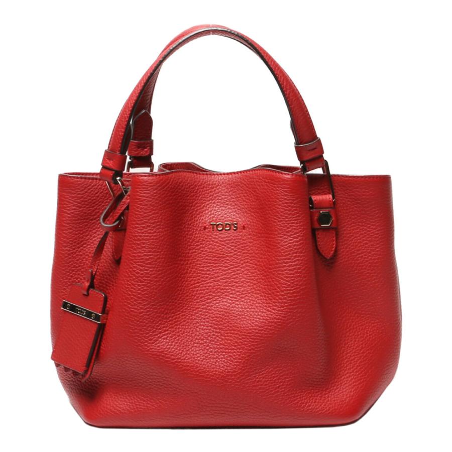 トッズ ハンドバッグ ショルダーストラップ付き レッド レディース