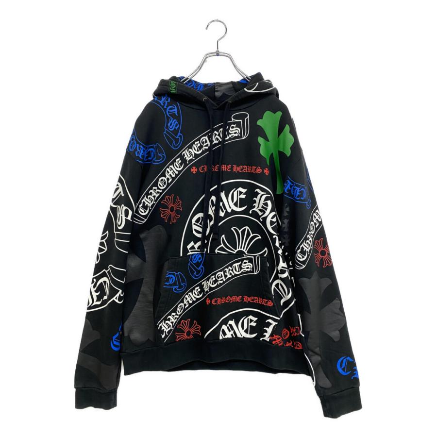クロムハーツ黒 フード付きパーカー ロゴ付きChromHEARTS 関税込 Chrome Hearts Dover Street Market Zip Up Hoodie (CHROME