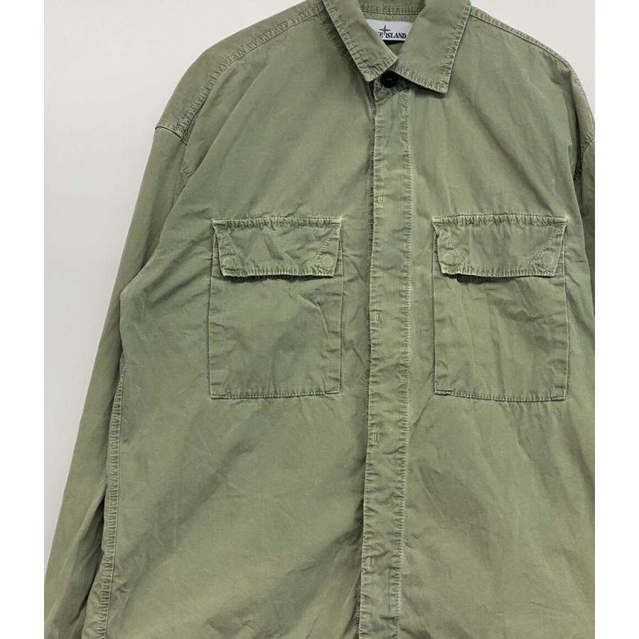 ストーンアイランド シャツジャケット 7815115WN オリーブ メンズ SIZE