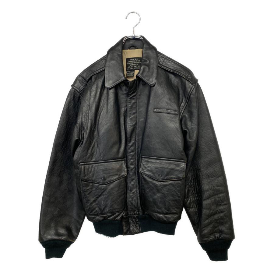 アヴィレックス レザージャケット A-2 ブラック メンズ SIZE XS AVIREX