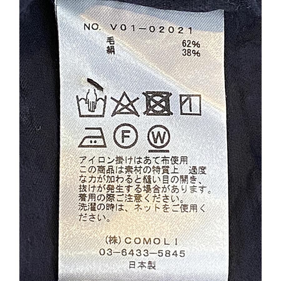 コモリ 半袖シャツ ネイビー 状態込み V01-02021 メンズ SIZE 3 COMOLI