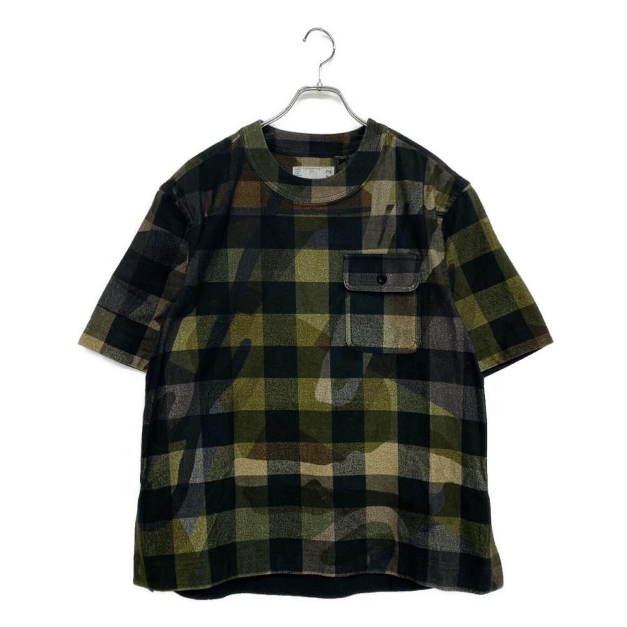 sacai（サカイ） 半袖ノーカラーシャツ KAWS Plaid Pullover 21-02572M 