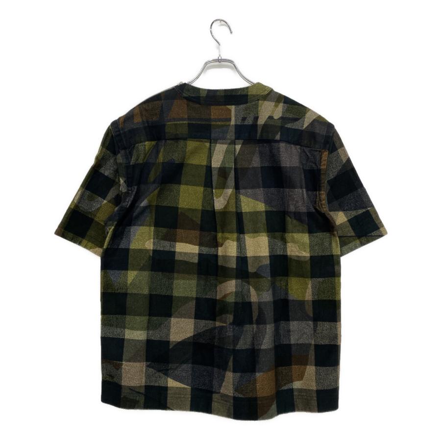 sacai（サカイ） 半袖ノーカラーシャツ KAWS Plaid Pullover 21-02572M