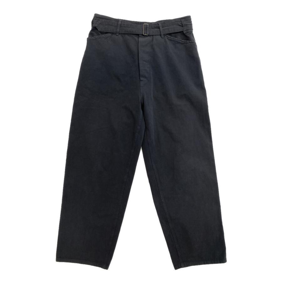 コモリ カーゴパンツ 製品染めベルテッドパンツ ネイビー W03-03014