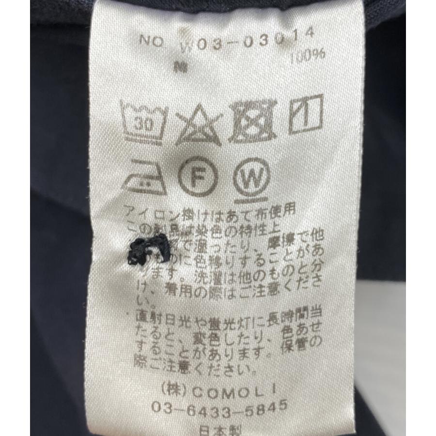 コモリ カーゴパンツ 製品染めベルテッドパンツ ネイビー W03-03014