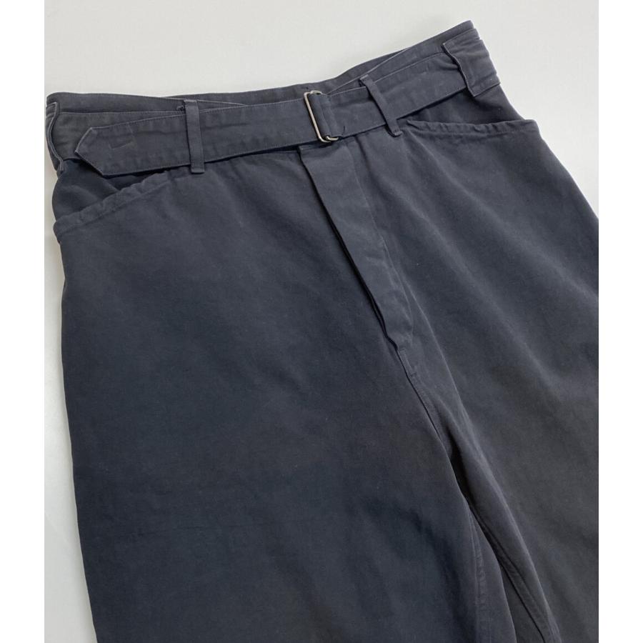 コモリ カーゴパンツ 製品染めベルテッドパンツ ネイビー W03-03014