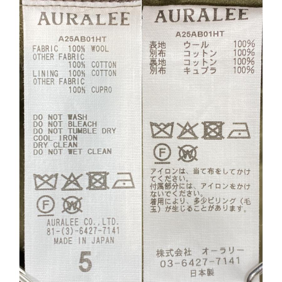 オーラリー ジップアップブルゾン HOMESPUN TWEED ZIP BLOUSON A25AB01HT メンズ SIZE 5 AURALEE 中古の画像
