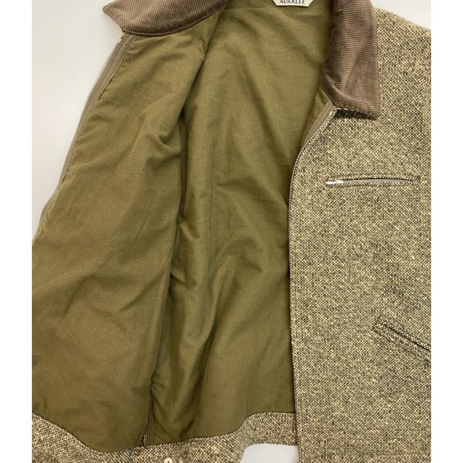 オーラリー ジップアップブルゾン HOMESPUN TWEED ZIP BLOUSON A25AB01HT メンズ SIZE 5 AURALEE 中古の画像