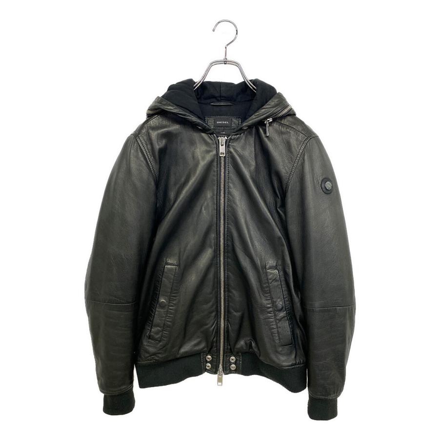 DIESEL ブラック ライダースジャケットM DIESEL（ディーゼル） レザージャケット ブラック メンズ SIZE M