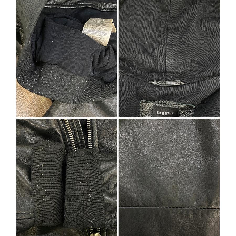 DIESEL レザージャケット Mサイズ DIESEL（ディーゼル） レザージャケット ブラック メンズ SIZE M