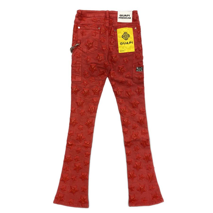 【新品未使用】Guapi 30 美品 グアピ デニムパンツ チェーン付き レッド メンズ SIZE 30 GUAPI