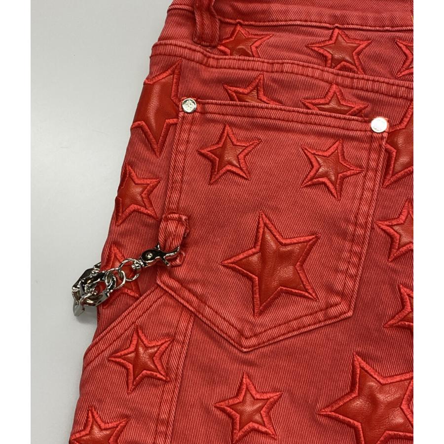 美品 グアピ デニムパンツ チェーン付き レッド メンズ SIZE 30 GUAPI