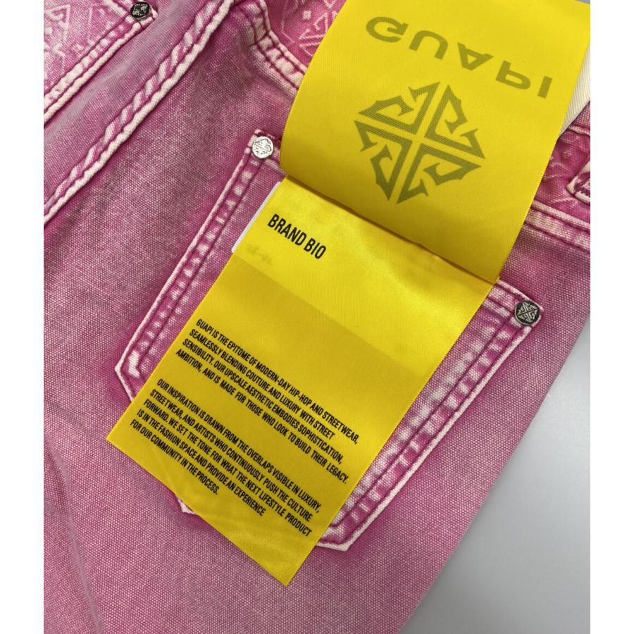 美品 グアピ デニムパンツ ピンク スキニー メンズ SIZE 28 GUAPI 中古