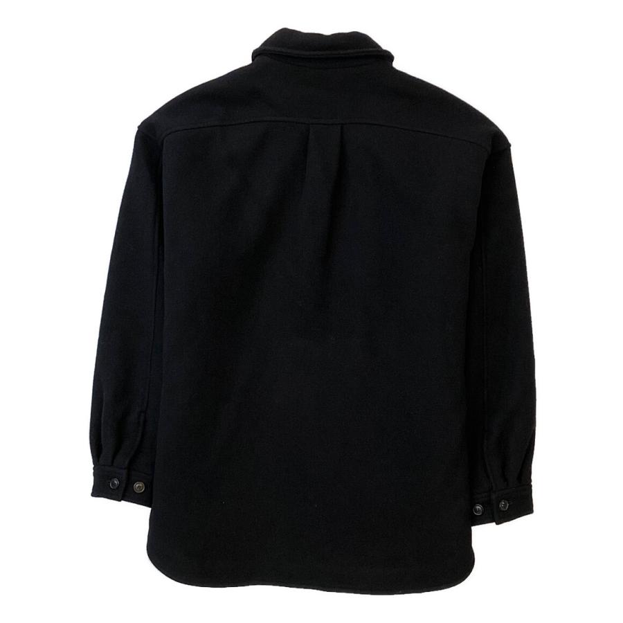 ローン ジャケット ブラック ウールカシミヤ混 QUILTED SHIRT ローン ジャケット ブラック ウールカシミヤ混 QUILTED SHIRT