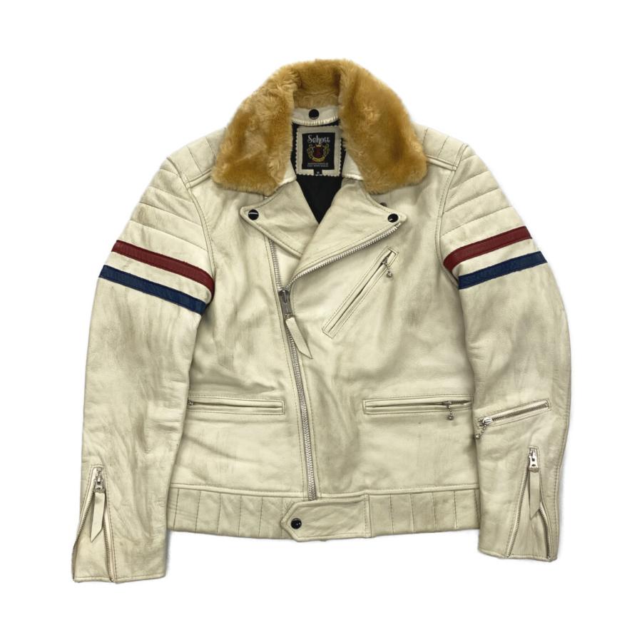 ショット ライダースジャケット USED加工 ダブル 3101020 メンズ SIZE 