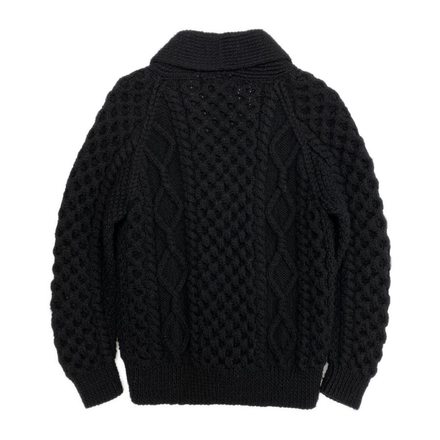 スコットランド製【インバーアラン】6A ショールカラーカーディガン 送料無料]「INVERALLAN」 6A SHAWL CARDIGAN Col. Navy インバーアラン