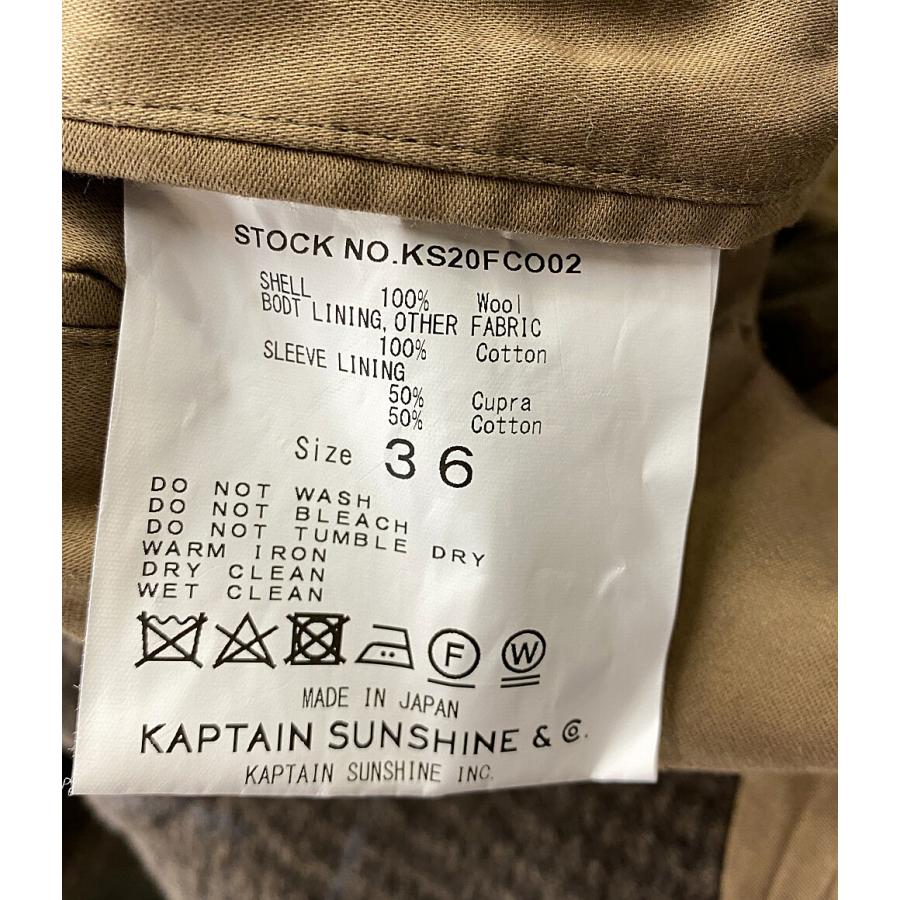 KAPTAIN SUNSHINE チェック柄 ステンカラーコート キャプテン サンシャイン コート チェック柄 ウールコート KS20FCO002