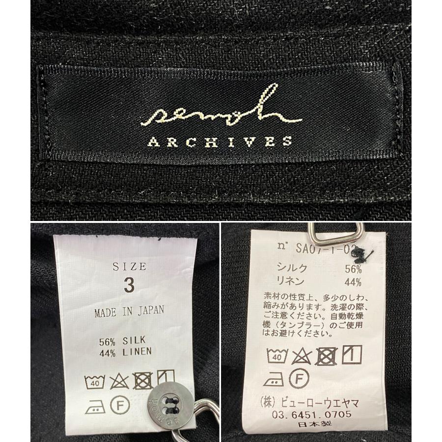 セモー 長袖シャツ ワイドリネンシルクシャツ メンズ SIZE 3 semoh