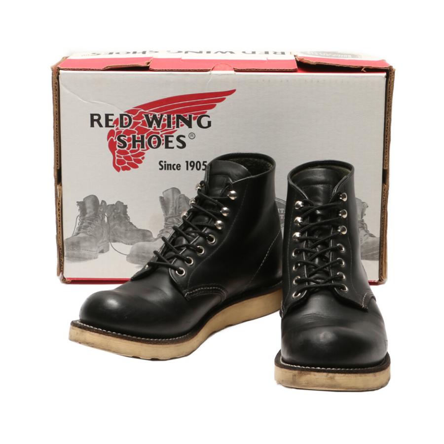 レッドウィング D 8165 セッターブーツ ブラック メンズ SIZE 8 RED