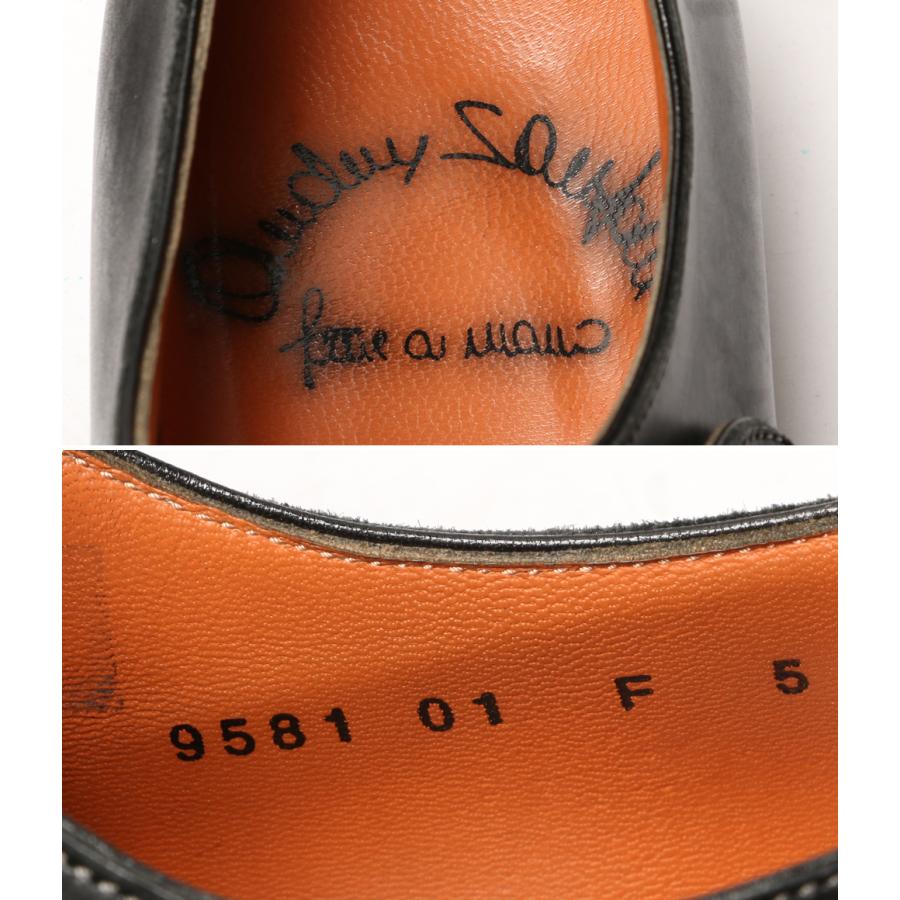 サントーニ シューズ シングルモンクストラップ ブラック メンズ