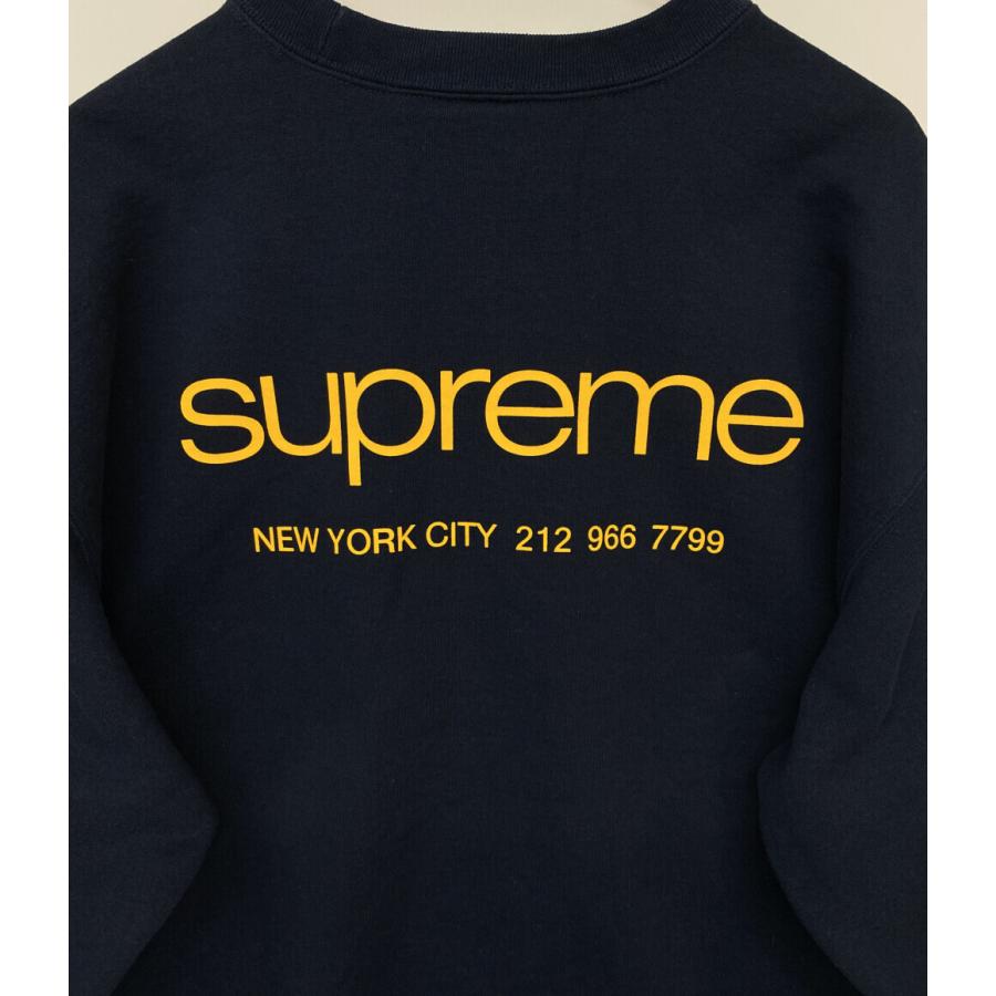 Supreme 23FW crewneck navy×yellow