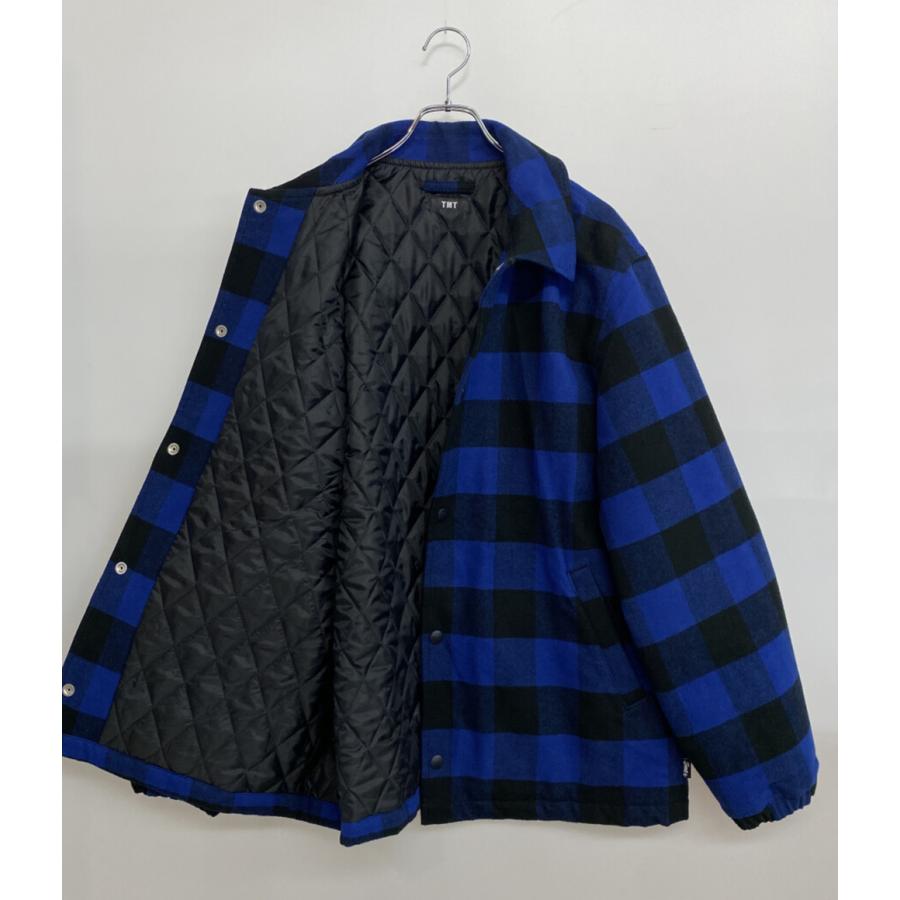 最終価格 TMT バッファローチェックシャツ ジャケット S TMT ティーエムティー コーチジャケット バッファローチェック ブルー