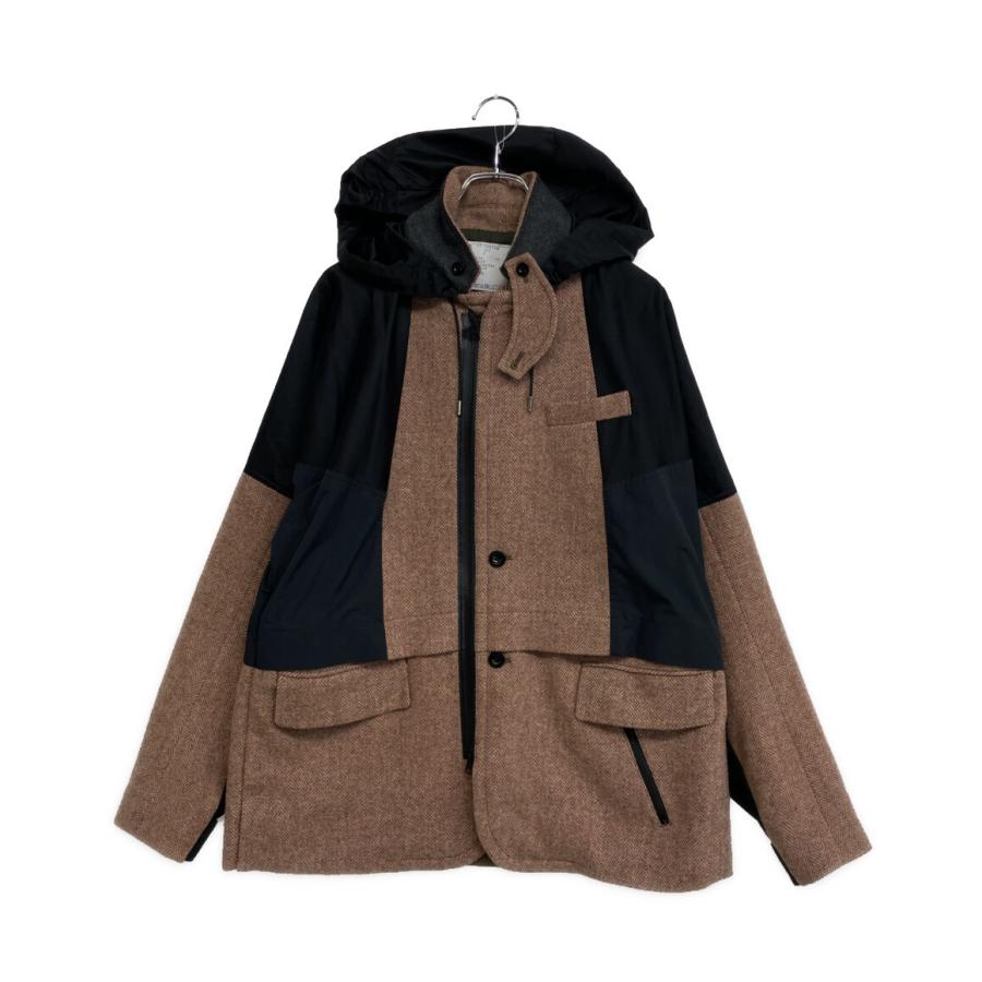 sacai（サカイ） フーディジャケット Herringbone Jacket ピンク 