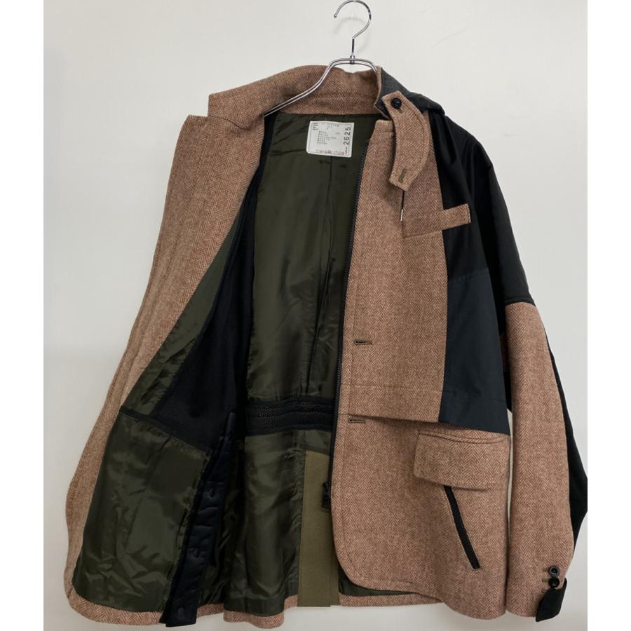 sacai（サカイ） フーディジャケット Herringbone Jacket ピンク
