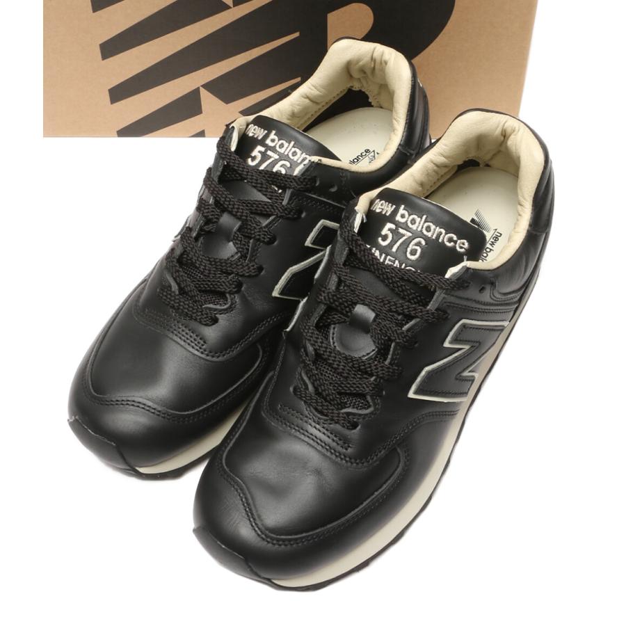 美品 ニューバランス スニーカー レザー ブラック OU576LKK メンズ