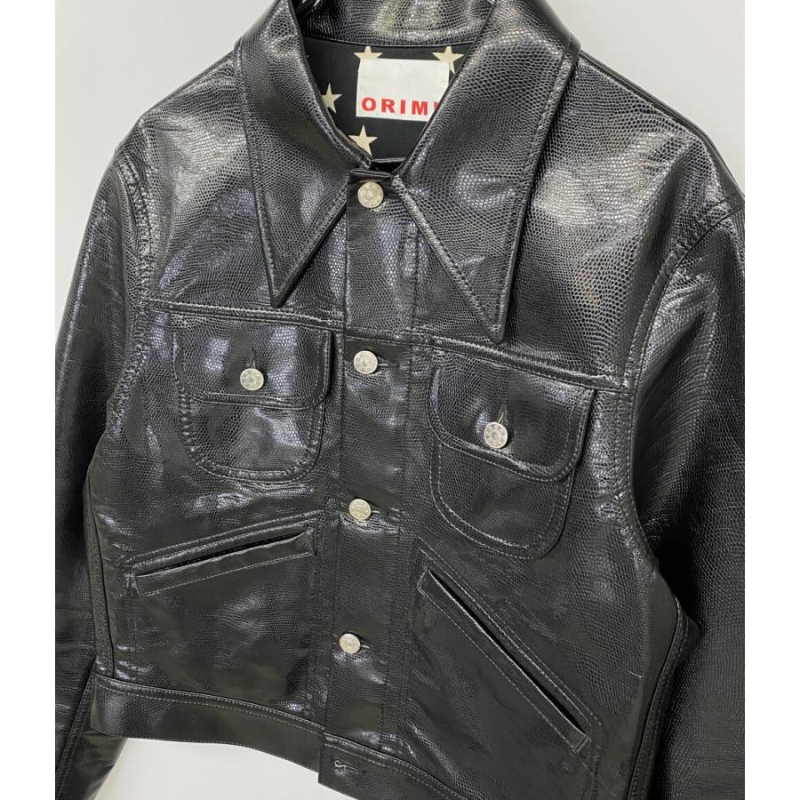 ORIMI レザージャケット オリミ トラッカージャケット オリミ ジャケット leather cropped blouson ブラック メンズ SIZE 2