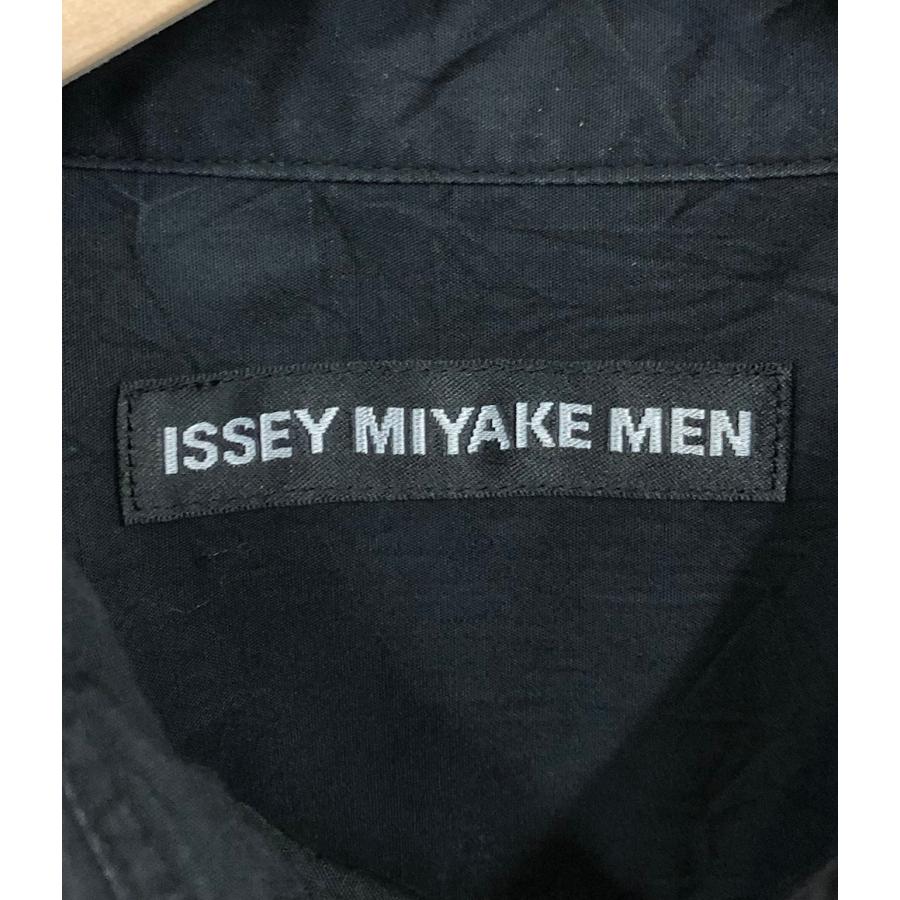 イッセイミヤケ メン シワ加工シャツ 長袖シャツ ブラック 18SS イッセイミヤケ メン シワ加工シャツ 長袖シャツ ブラック 18SS