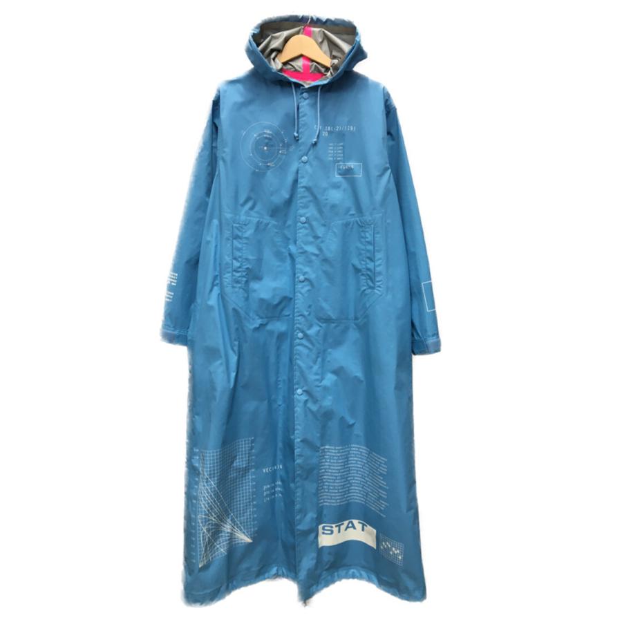 アンダーカバー 18AW Ny3LロングフードCT ロングコート ブルー Long
