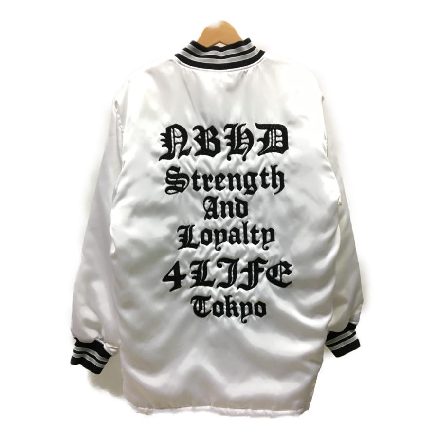 ネイバーフッド C.C. E-JKT ロングベースボールジャケット ホワイト  