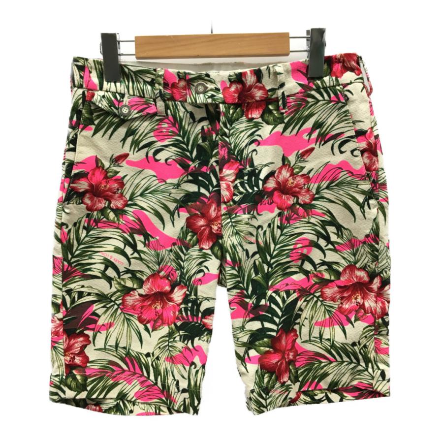 美品 マーク ロナ ハーフパンツ ショートパンツ アロハ風 ハイビスカス アイボリー ピンクドクロ Ml 15s T40 メンズ Size S Mark Lona 中古 Hugall Fashion ハグオール 通販 Yahoo ショッピング