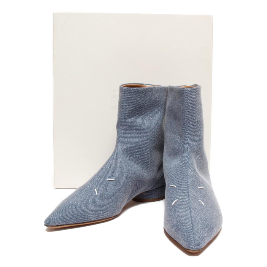 メゾンマルジェラ 4ステッチ ポインテッドデニムブーツ 22AW