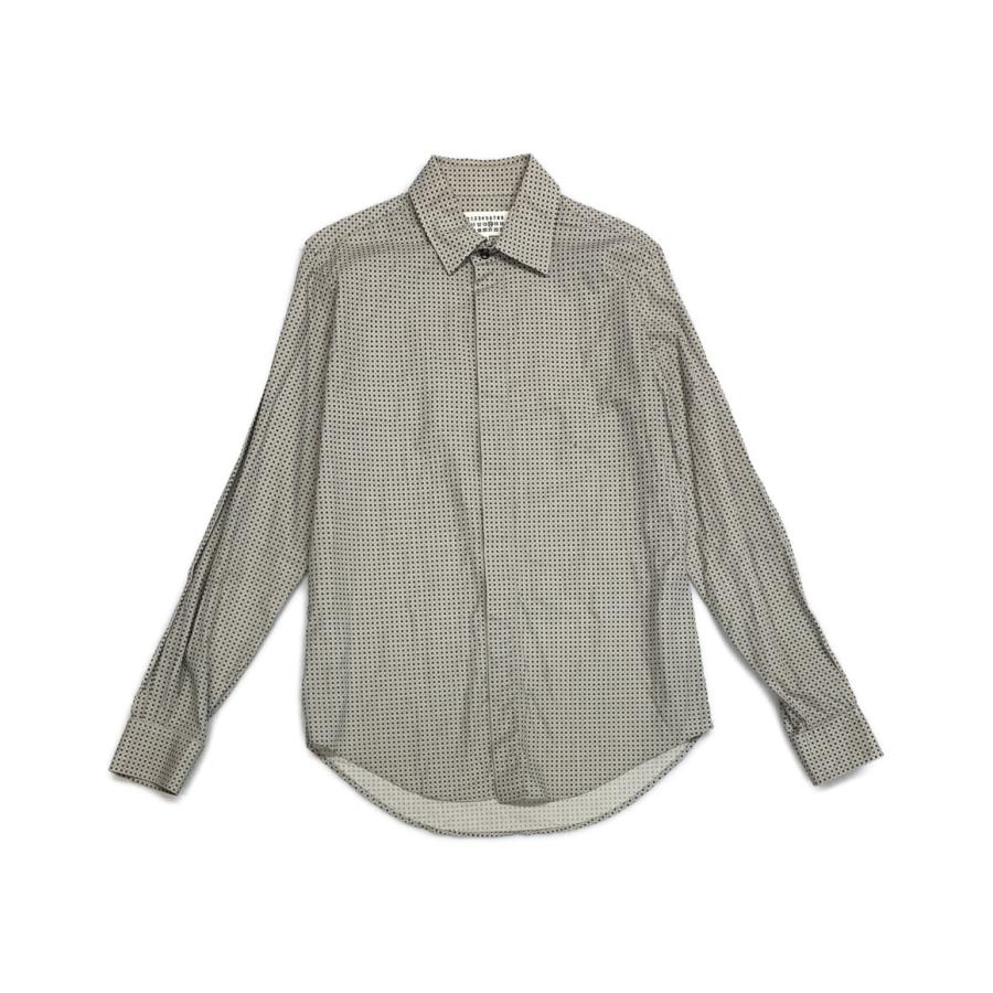 美品 メゾン マルタン マルジェラ14 長袖シャツ 総柄 メンズ SIZE 46  