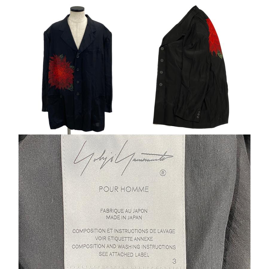 ヨウジヤマモト プールオム 06ss ZIP装飾 ダブルボタンジャケット ヨウジヤマモトプールオムYohji Yamamoto POUR HOMME金刺繍