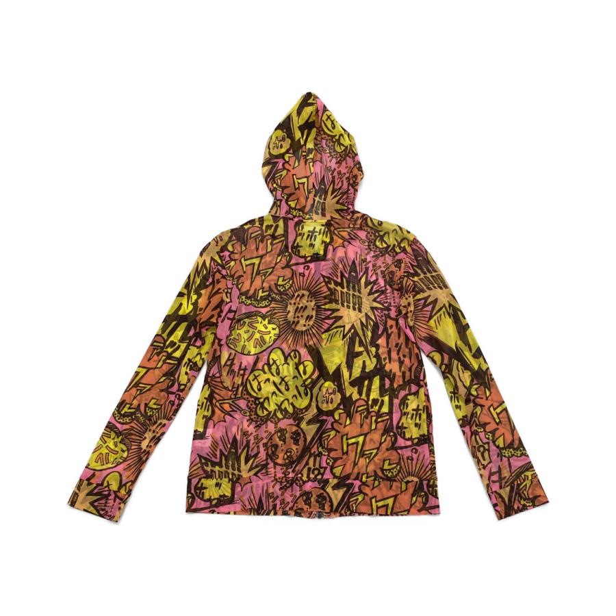 美品 プリーツプリーズ パーカー 漫画ふきだし総柄 07ss レディース