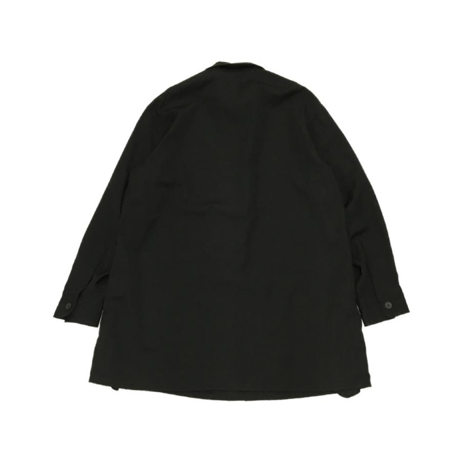 美品 ヨウジヤマモトプールオム ウールギャバ ロングシャツ 19AW 