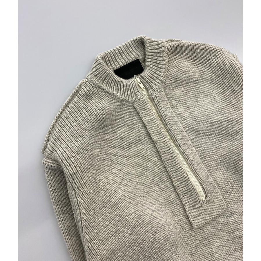 UNUSED アンユーズド ニット、長袖 23AW ハーフ ジップ ニット