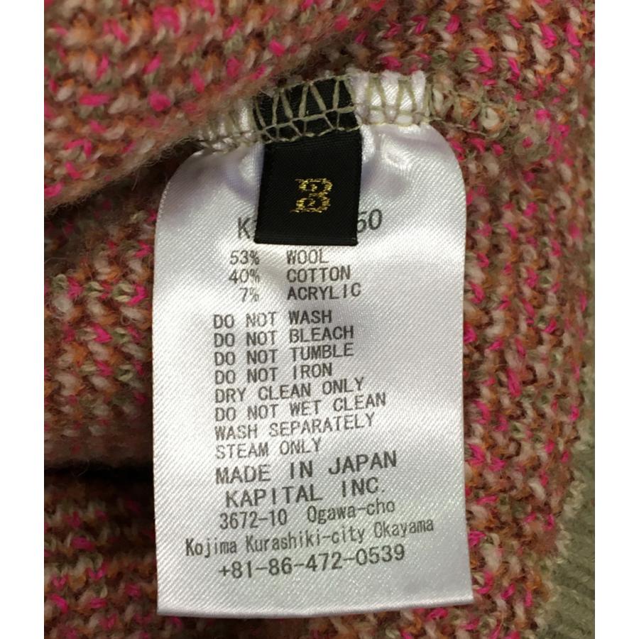 美品 キャピタル ニット セーター 7G Wool Fair Isle BONE Crew 美品 キャピタル ニット セーター 7G Wool Fair Isle BONE Crew