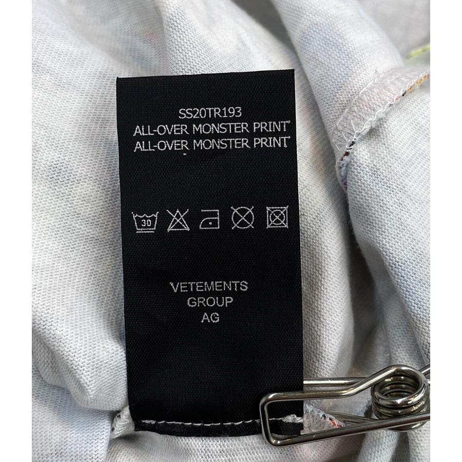 ヴェトモン 半袖Tシャツ ALL-OVER MONSTER PRINT メンズ SIZE