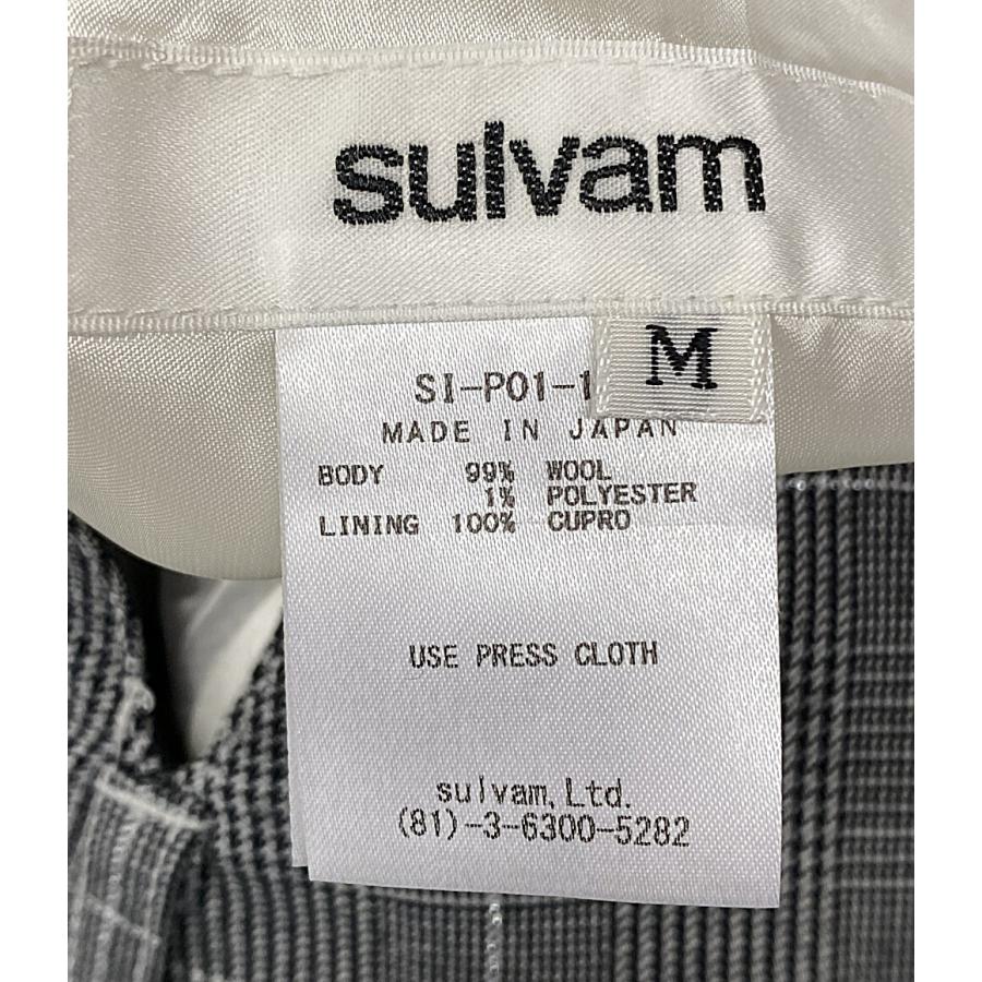 サルバム ワイドパンツ カットオフ グレンチェック 18AW メンズ SIZE M