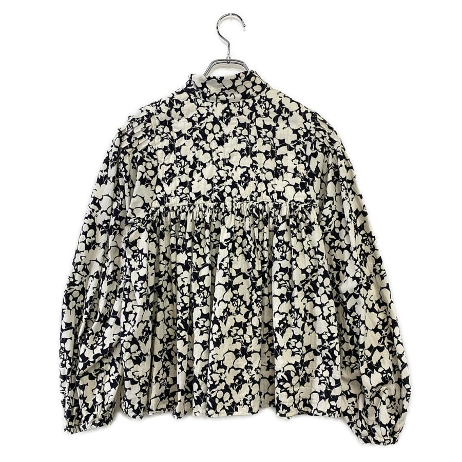 スピックアンドスパン ツートーンフラワープリントブラウス 23AW EY46
