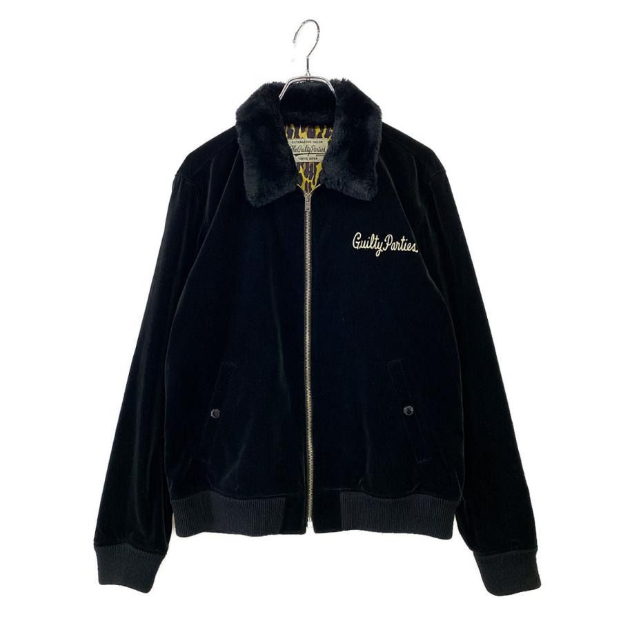 ワコマリア ジップアップブルゾン ベロア ブラック メンズ SIZE L 