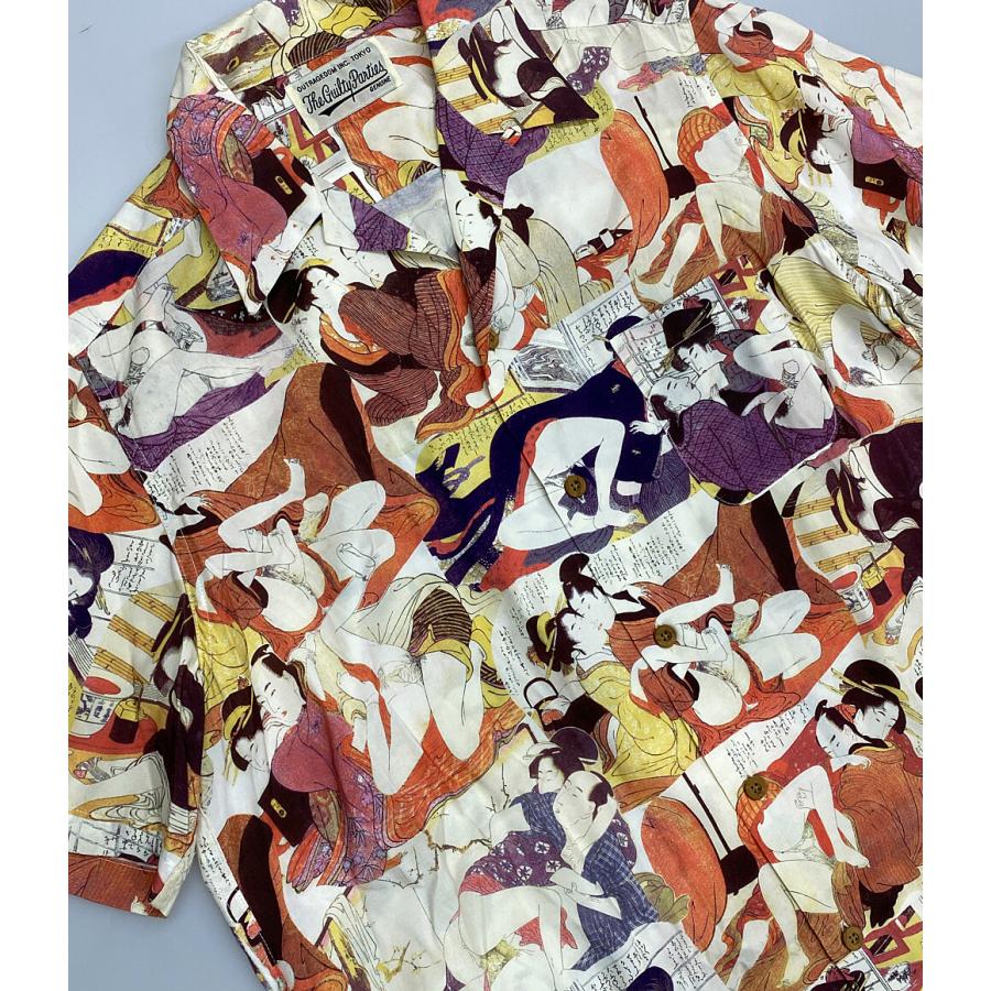 ワコマリア 半袖シャツ 春画 オープンカラー 19SS メンズ SIZE M WACKO