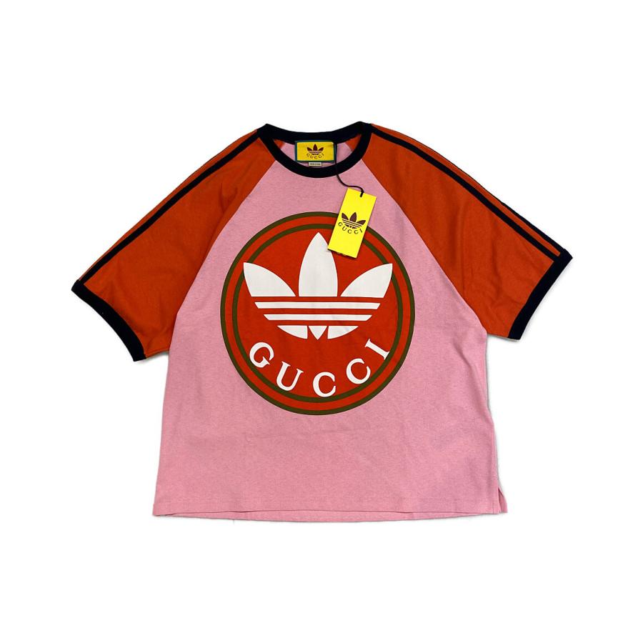 美品 グッチ アディダス 半袖Tシャツ ピンク メンズ SIZE S 美品 グッチ アディダス 半袖Tシャツ ピンク メンズ SIZE S
